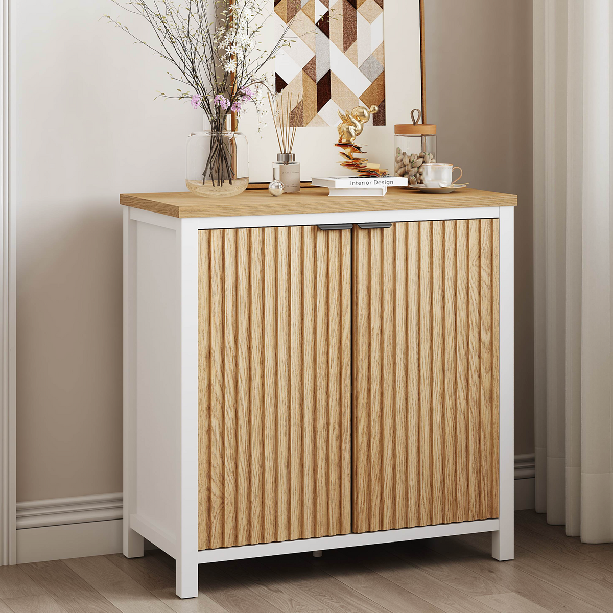 Double-Door Wooden Cabinet