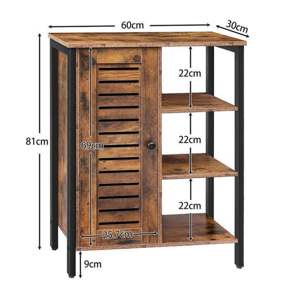 Rustic Brown Kitchen Pantry Cabinet
