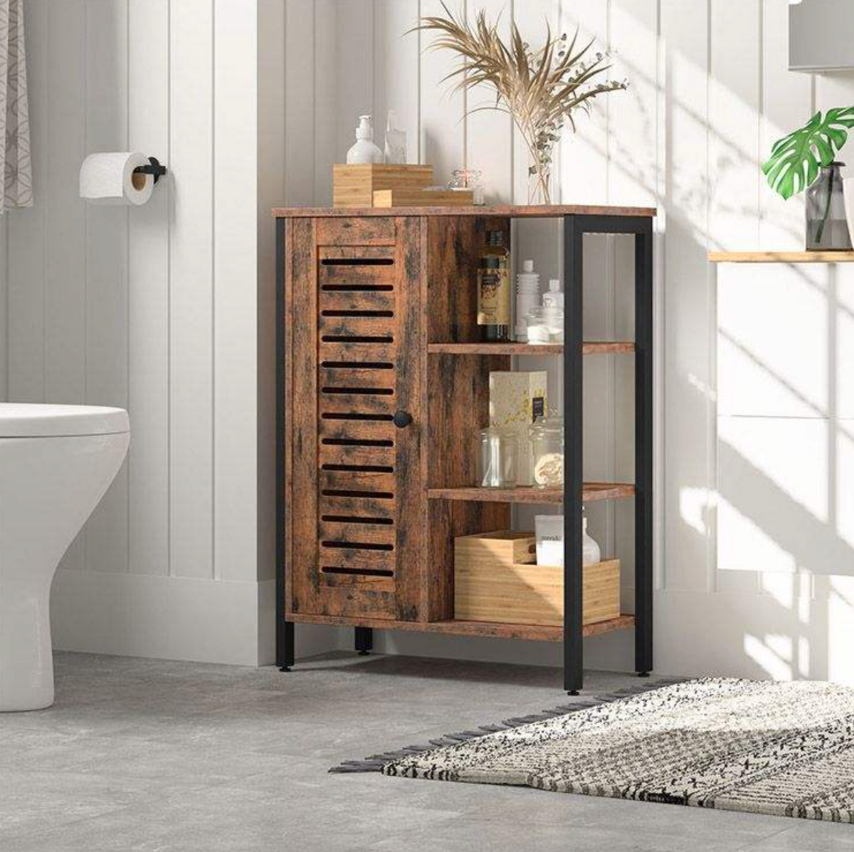 Rustic Brown Kitchen Pantry Cabinet