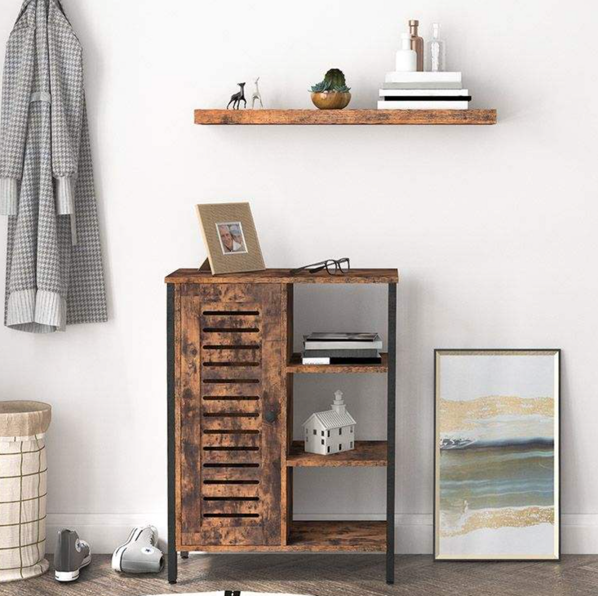 Rustic Brown Kitchen Pantry Cabinet