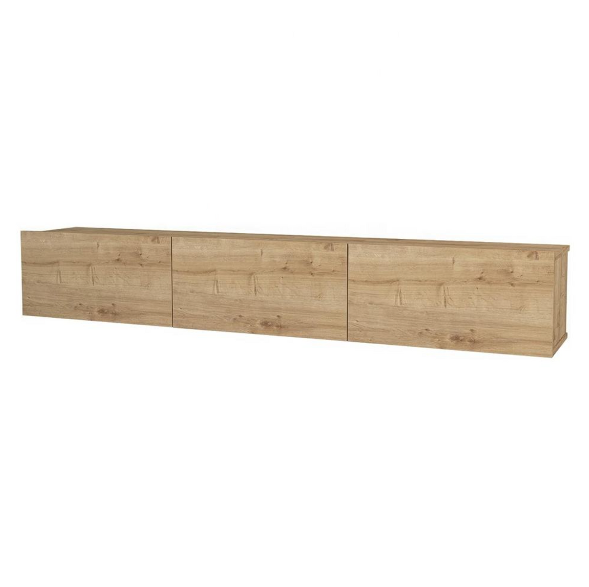Wall-Mounted TV Stand with 3-Door Storage Cabinets